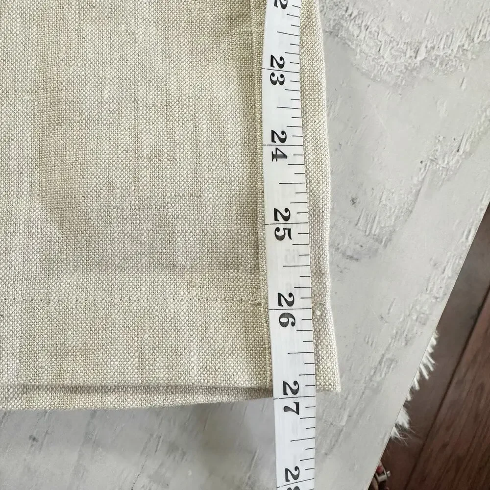 Reformation Tahiti Linen Pants Oatmeal Size 12 Cropped Neutral Minimalist